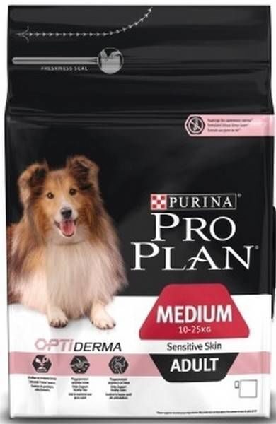 Purina Pro Plan Medium Adult Sensitive Skin / Сухой корм Пурина Про План для собак с чувствительной кожей Лосось и рис